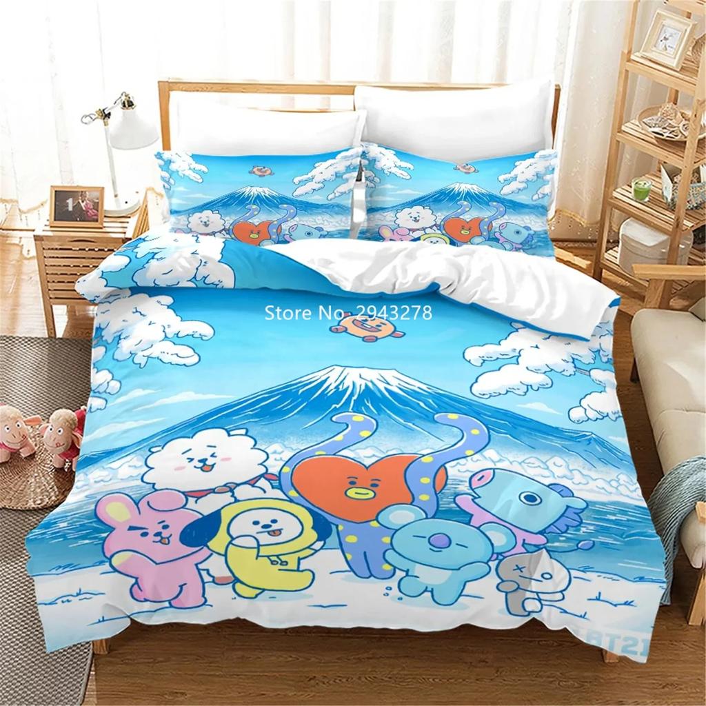 Lovely Cartoon Series Design Comfortable Duvet Quilt Cover Pillowcase Bedding Set Boys Bedroom Decoration Home Textile