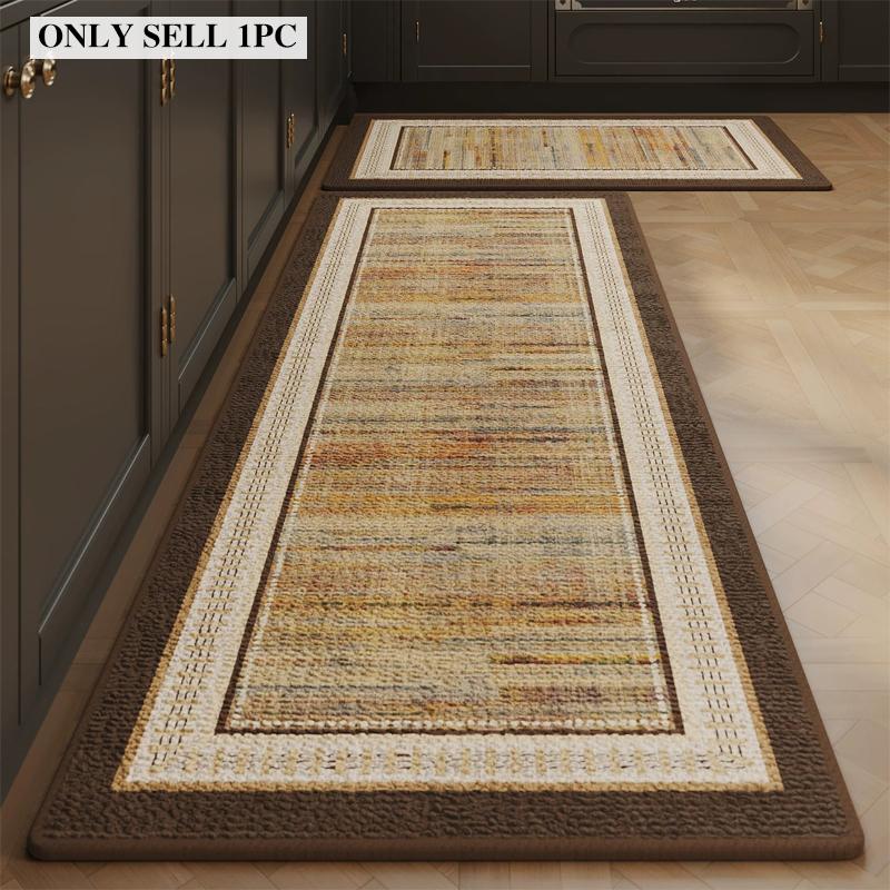 Kitchen Rug Anti-slip Stain-resistant Wear-resistant Foot Mats Solid Color Carpet Long Size Rugs Home Decor Alfombra De Cocina