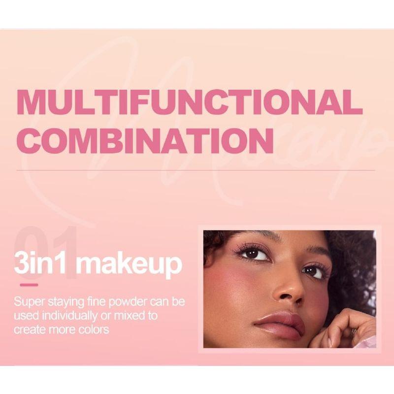 HANDAIYAN - 3 In 1 Highlight Blush Contour Palette - 3 Types