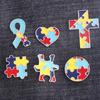 6 Pcs/Set Autism Awareness Pins Enamel Pins Autism Puzzle Brooches for DIY Hats