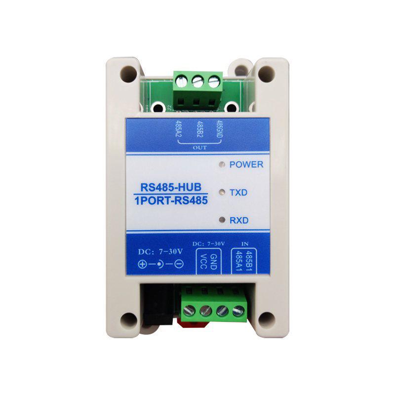 RS485 Industrial Grade 4-Port Hub Repeater with Lightning Protection, Isolated 1-in 4-out Configuration