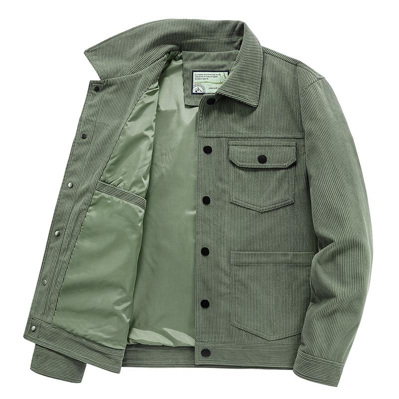 Spring And Autumn Corduroy Men'S Casual Jacket Top, Men'S Jacket, Youth Men'S Jacket