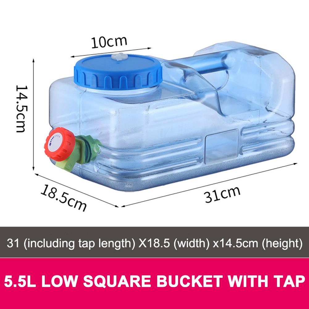3-12L Camping Water Bucket Large Capacity Water Bag Container with Faucet Portable Car Water Tank for Picnic Hiking Travel