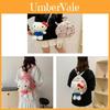 Hello Kitty Cat Plush Cartoon Backpack For Girls Casual Travel Soft Material