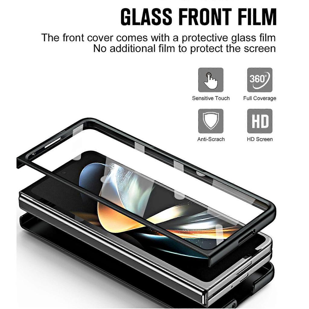 Z Fold 6 Case Built-in Front Screen Protector + Kickstand Luxury Drop Resistance Protection Case for Galaxy Z fold 6 2024