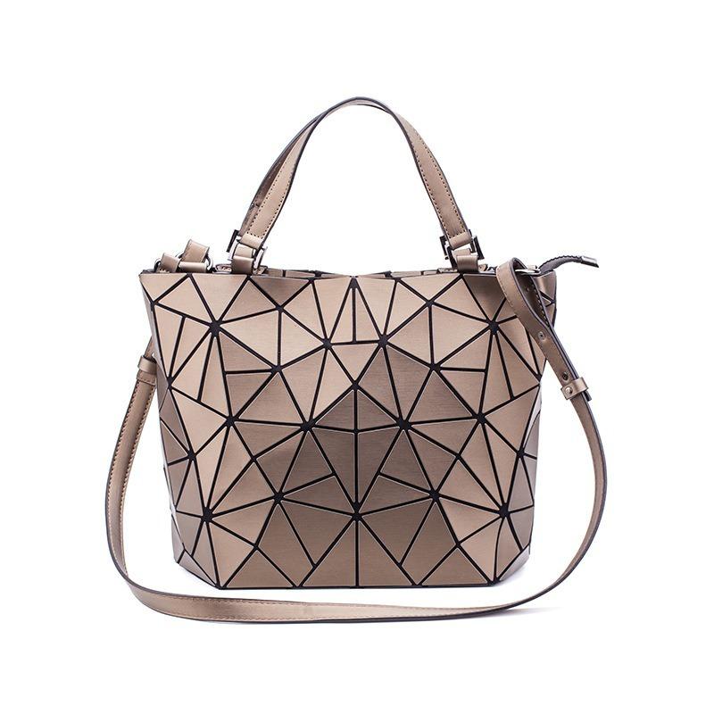 

Сумка через плечо Scione через плечо с бриллиантами, сумка-ведро, модная женская сумка Lingge, сумка большой вместимости коричневый