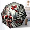 1pc Santa Claus Automatic Opening/Closing Folding Umbrella with 8 Ribs, Plastic Handle, Windproof Portable Sunshade Umbrella Yy251222212