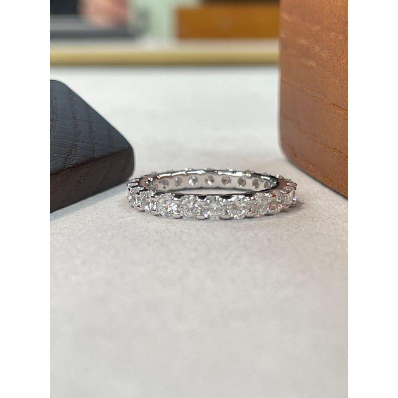 

S925 Sterling Silver Row Diamond Ring Fancy Non-Fading Ring Fashion All-Match Full Circle Inlaid Ornament U.S. No. 7-Port No. 14-16-Finger 54