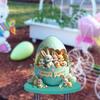 Easter Bunny Garden Stakes Outdoor Decor, 2D HD Printing Acrylic Rabbit & Colorful Eggs Ornaments with Weatherproof Design, Easy-Insert Spike