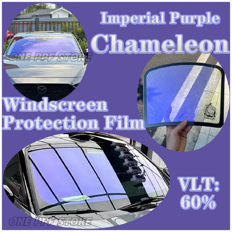 

Chameleon Film Purple PET Self Adhesive UV Rejection Color Change Car Window Tint 60-80%VLT Windscreen Window Solar Tint Film 50cmx1M