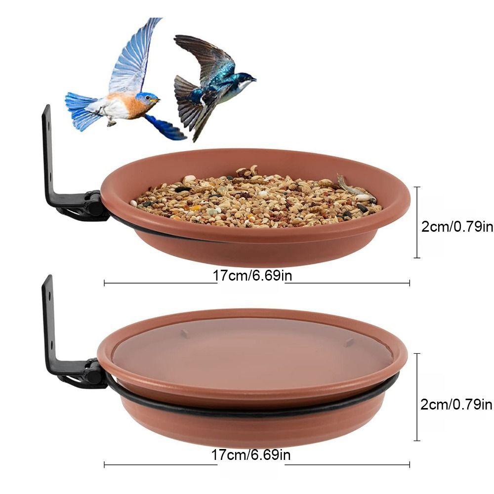 Removable Outdoor Adjustable Hanging Bird Food Trays Bird Bath Bowl Bird Feeder Pet Water Feeder