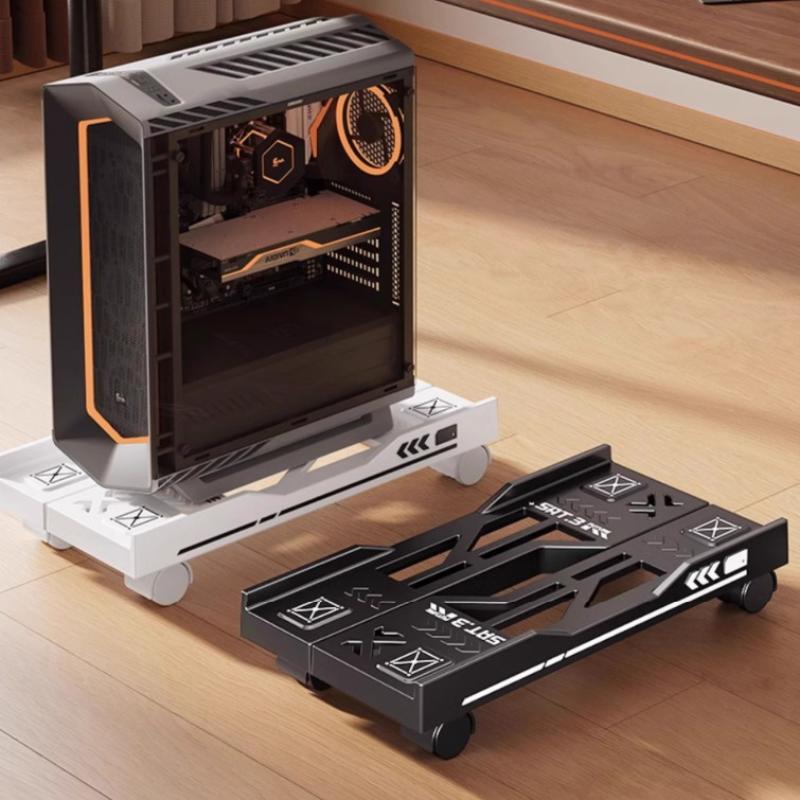 CPU-Ständer Verstellbare Halterung PC-Halterung Wagen Mobiler Computer Tower Ständer Mit Rollen Verstellbarer Schreibtischständer