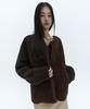 CITYBREEZE Alpaca Mix Zip-Up Knit_Brown