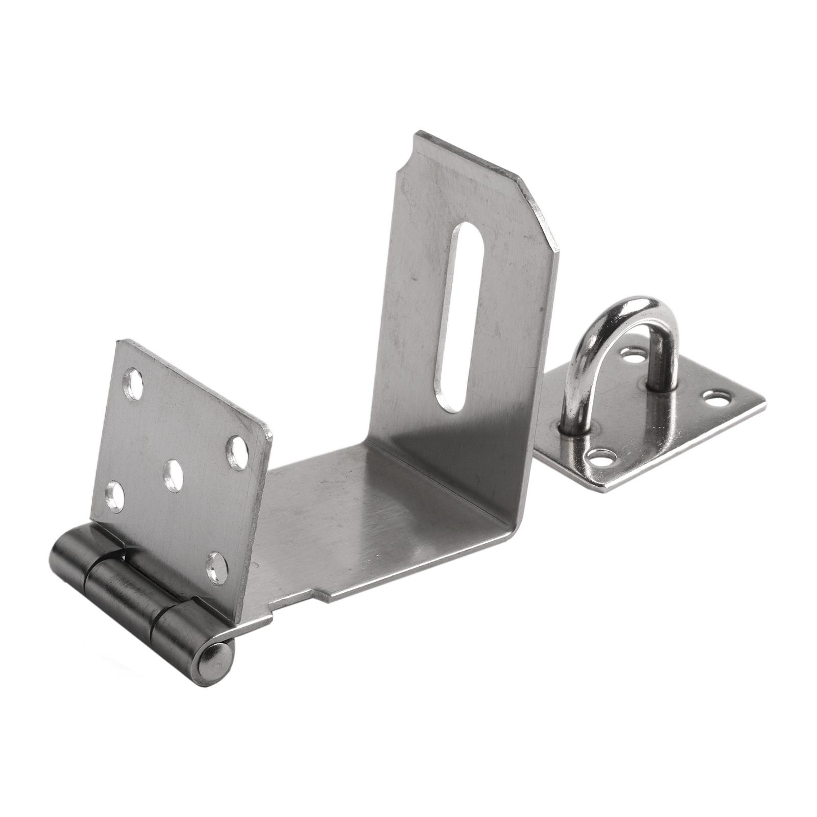 

1 Set Door Padlock Plate Accessory Clasp Latch Silver Bolt Buckle Hasp Lock Stainless Steel Useful High Quality Hot