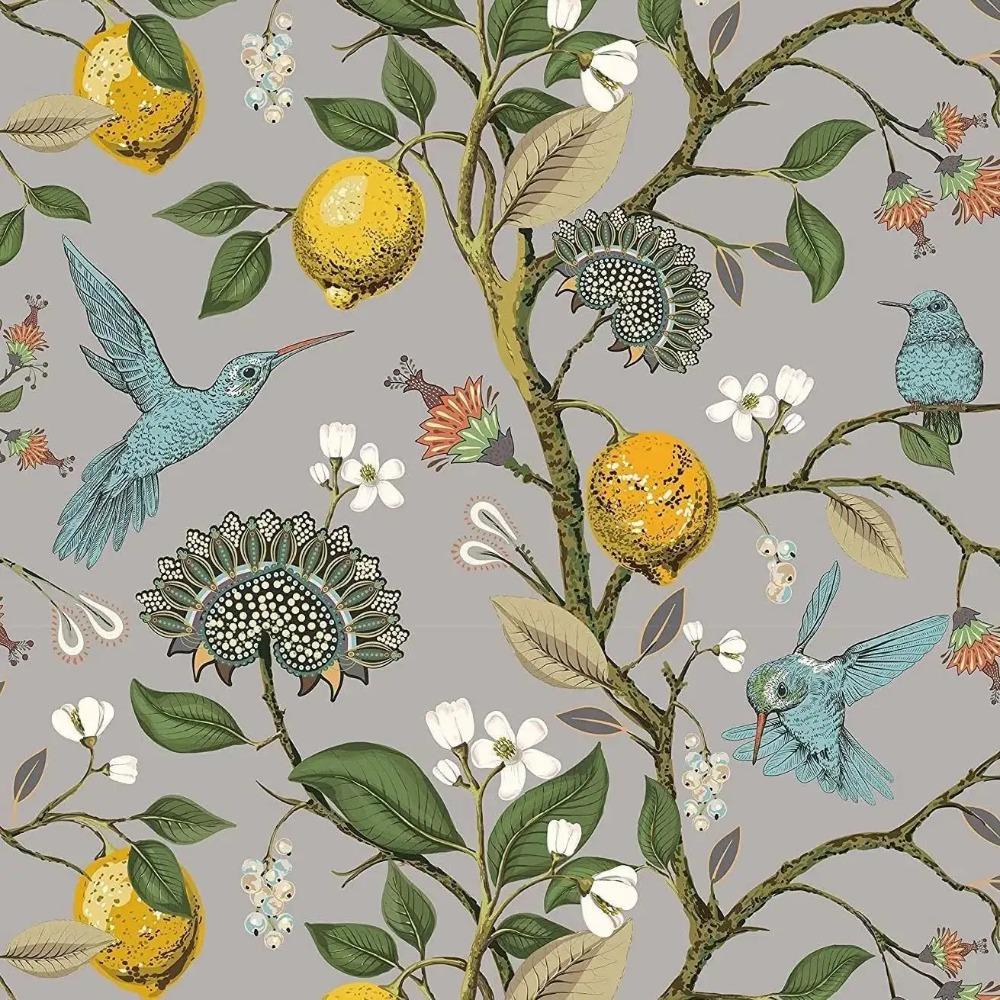 

1 шт. Обои самоклеящиеся съемные Blue Bird Fresh Lemon Tree Peel and Stick Настенная фреска Декор для стен 3mx45cm(118x17.7in)