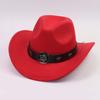 Western Cowboy Hat Tibetan Hat European and American Men's Top Hat Felt Hat Ethnic Style Women's Hat