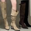 Winter Fashion Pointed Toe Women Thin High Heel Long Over The Knee Boots Street Style Party Stripper Female Shoes
