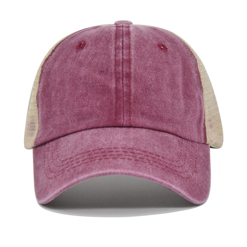 WoZhen Fashionable Climbing Plain Canvas Hat Custom Logo Mesh Trucker Cap for Outdoor Casual Travel Scenes