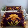 Golden iris flower pattern. Bedding sets Duvet cover sets Duvet covers Pillowcases(1* Duvet Cover 2* Pillowcases without duvet insert)
