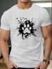 With Dog Paw Graphic Design -100% Cotton O-neck Summer Short Sleeve Casual Men's Printed T-shir
