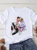 Graphic T Shirt Casual Clothing Fashion Clothes Tee Tshirt Female Sleeve Lovely Unisex Summer Streetwear Tops