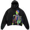 ZYLLO Punk Style Skull Washed Long Sleeve Pullover Hoodie Hip Hop Retro Street Loose Oversized Sweatshirt Harajuku Gothic Top