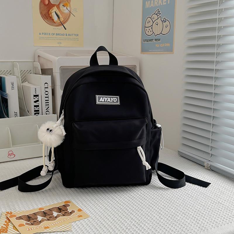 Small Fresh and Lovely Solid Color Students Study Spring Outing Small Schoolbag Simple Backpack