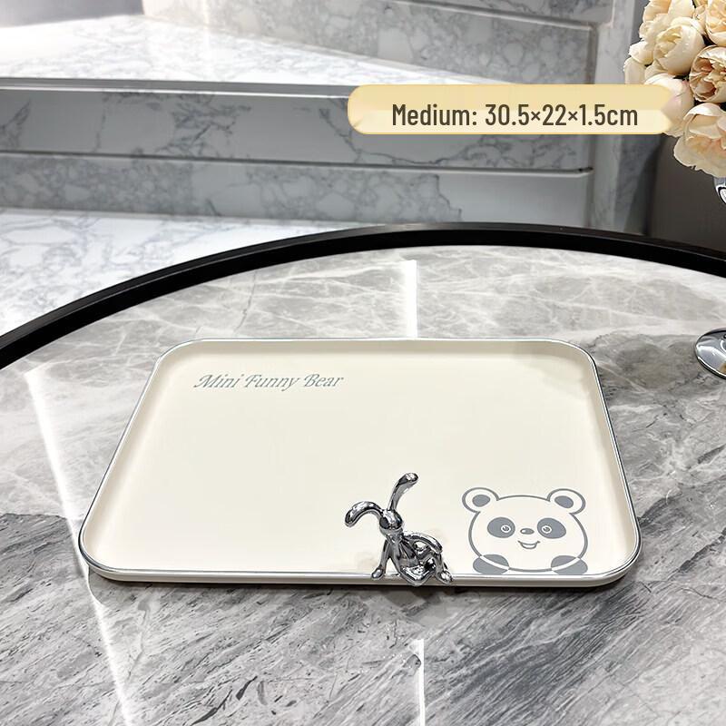 Ins Style Rectangular Plastic Serving Tray