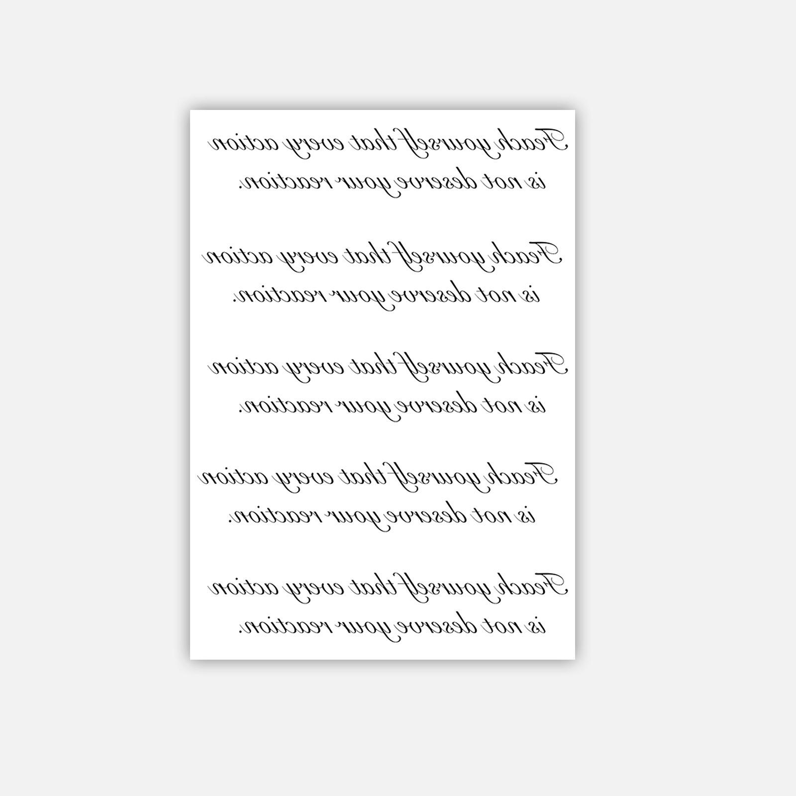 

High Sense, Simple Personality, Small And Fresh English Sentence, Arm Collarbone Tattoo Sticker 7*10