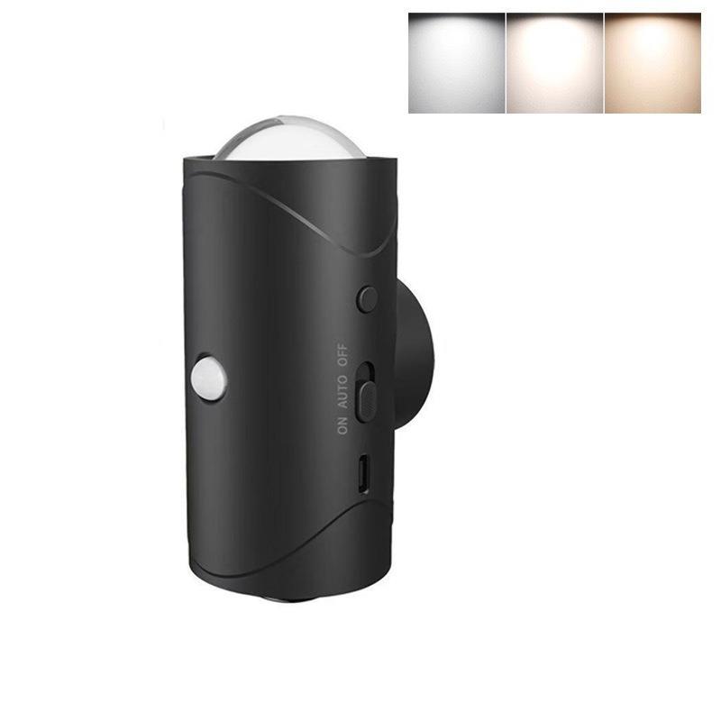 RGB Gradient LED Night Light with Motion Sensor Wall Lamp Rechargeable Ambient Dimmable Indoor Lights Magnetic Step Lighting