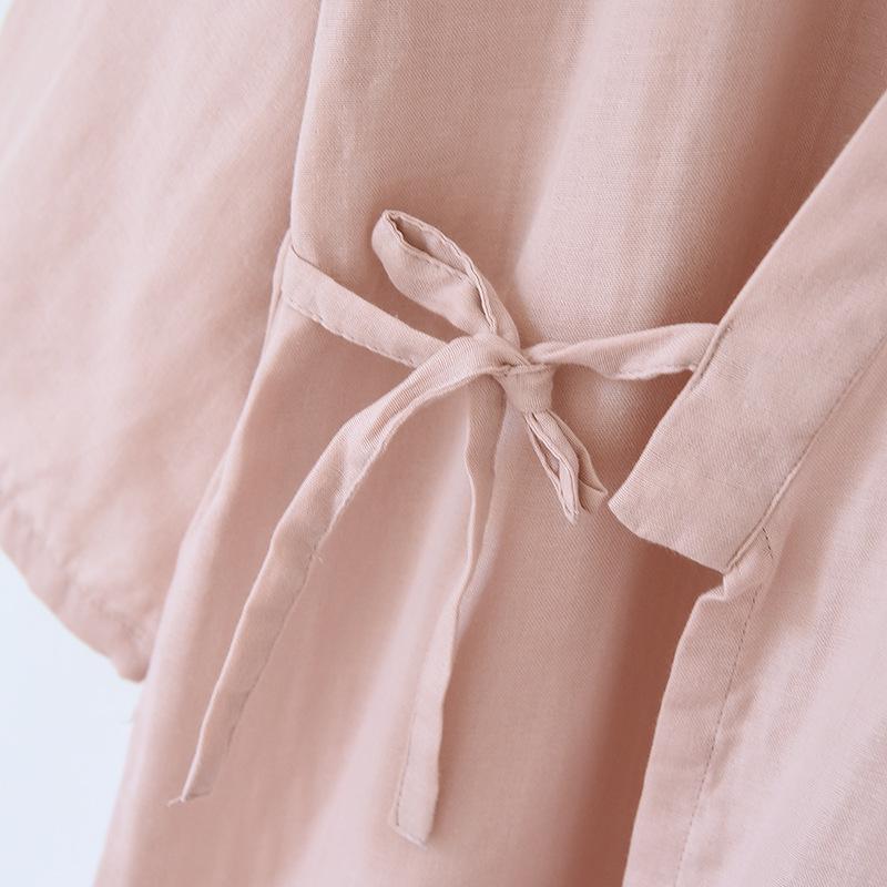 Japonská dámská bavlněná gázová kimono pyžamová souprava - Letní volný župan pro páry