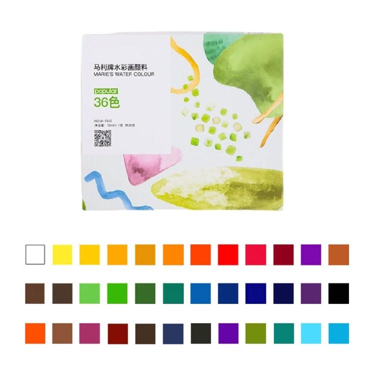 Professional Watercolor Pigment Tubes 12/18/24/36 Color Watercolor Paint (12ml/Tube) for Children Student Art Painting