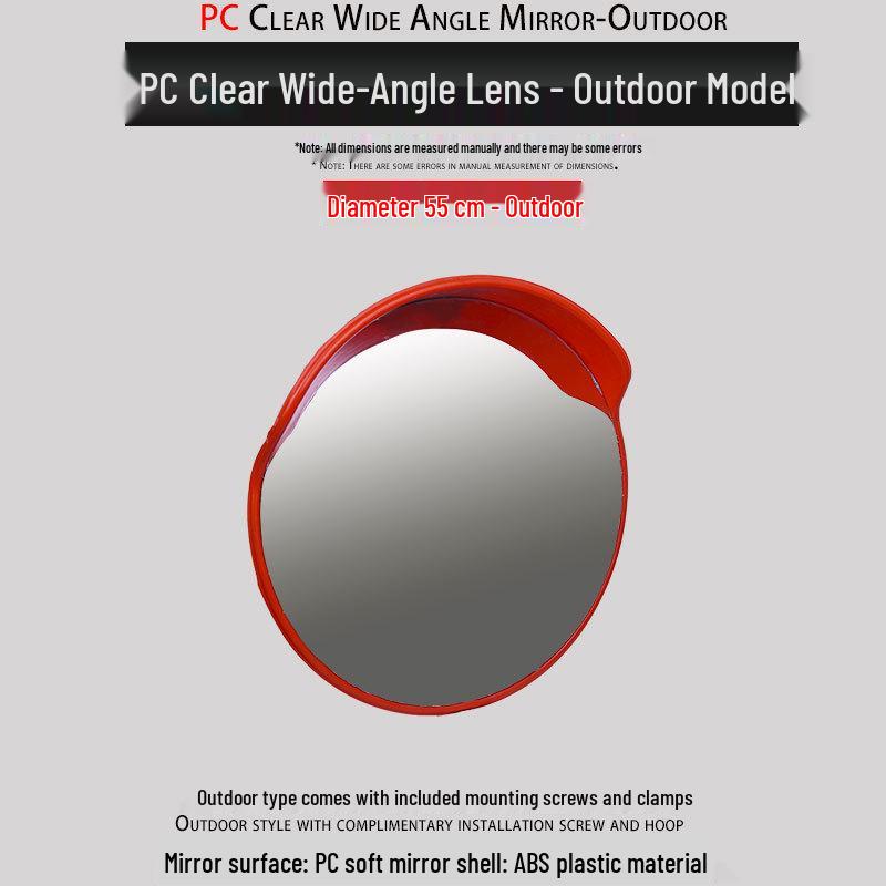 80cm Wide-Angle Outdoor Traffic Convex Mirror for Blind Spots and Corners