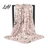 Large Decorative Neck Scarf Women Satin Square Scarf 35"x35" Musical Note Printed Gift for Music Lovers Silky Neckerchief Shawl Wrap Multifunctional
