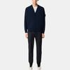 Stone Island V-Neck Loose Fit Long Sleeve Sweater Men sweater Navy-Blue K1S155100023S00B4-V0020