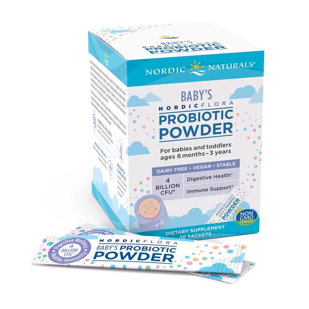 

Дитячий пробіотичний порошок Nordic Flora 4 мільярди КУО, 30 пакетиків