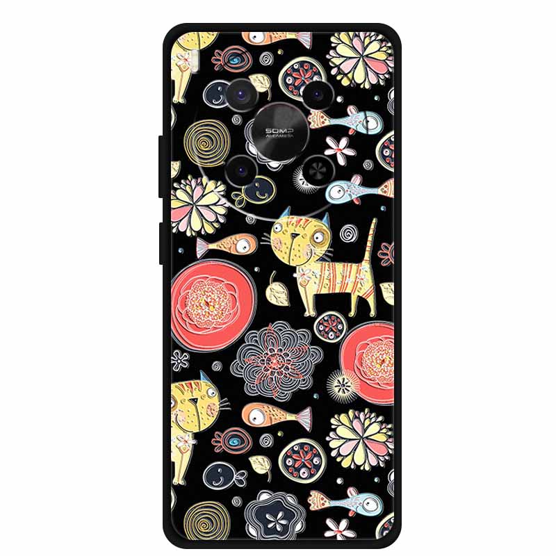 För ZTE Blade V70 Max Fodral 3D Blommigt Prägling Mjuk Silikon Telefonfodral för Nubia V70 Max Fodral Relief Blomma Skal Ny V 70 Max