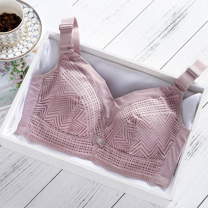

Underwear thin women s light bra without steel ring large size full cup gathered to collect secondary breasts 46/105E