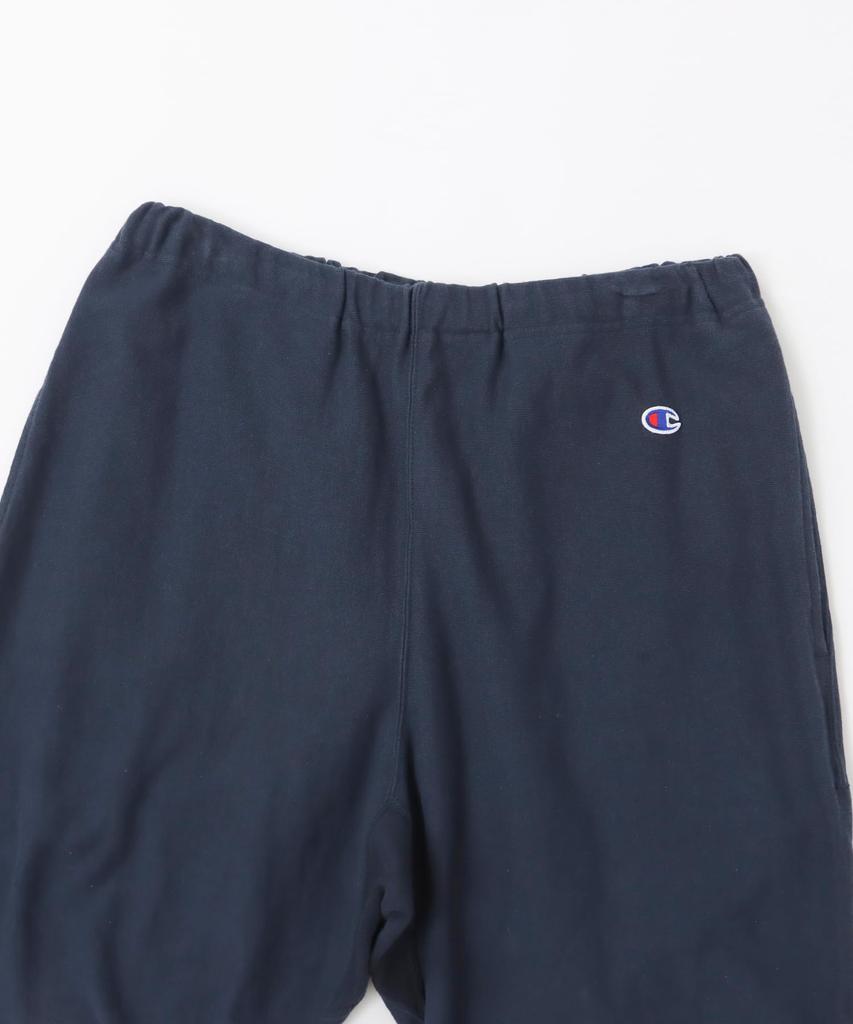 Champion Script Reverse REVERS L Shorts, 100% Cotton, 9.4oz, Embroidered, Ribbed, Logo, Weave(R) Shorts, WEAVE(R) C3-P507, Men's, Navy,