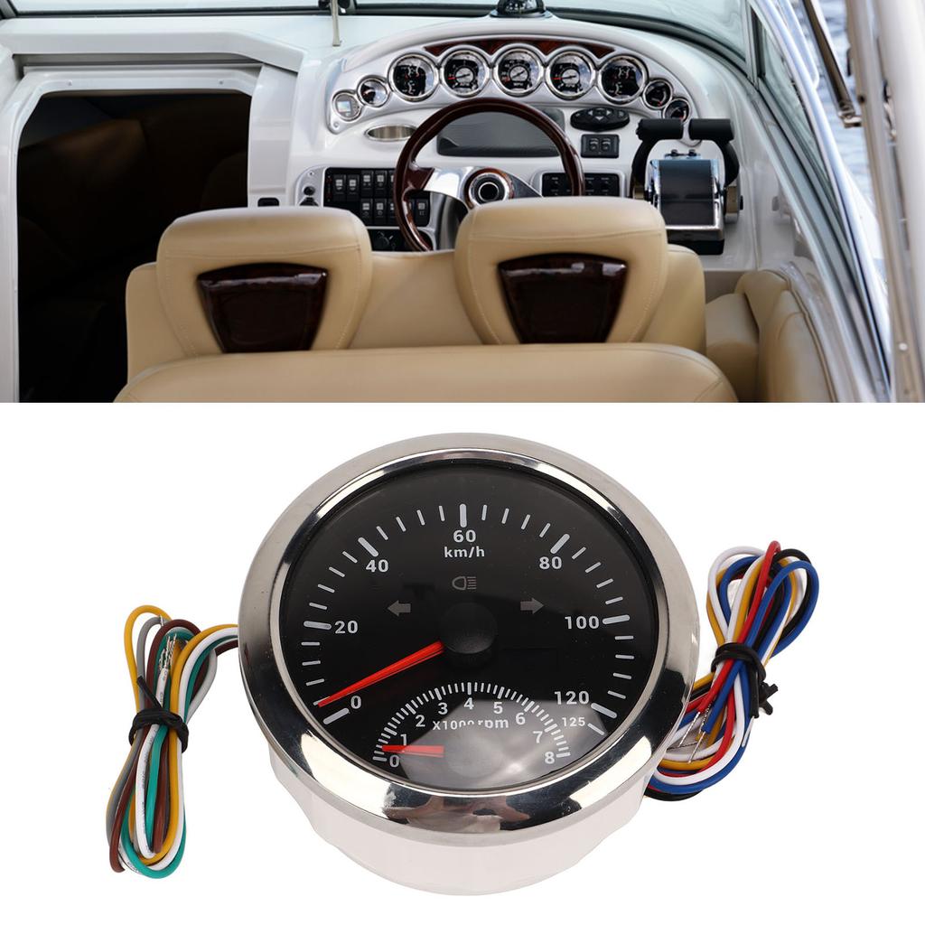 GPS Speedometer with Tachometer 8000 RPM 85mm 3 3Celsius8 In GPS Speedometer with Indiction Light for Marine ATV Vehicle