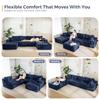 132 Giant U-Shaped Modular Sectional Couch Modern Boneless Couch for Living Room Sofa in A Box Oversized Sofa Sleeper with Deep