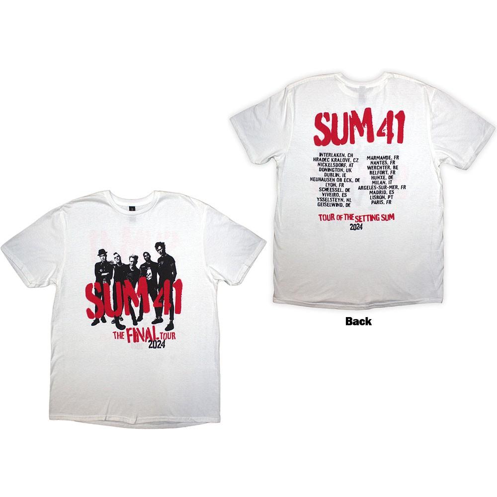 Sum 41 Tour 24 Spray Paint T-Shirt White New S