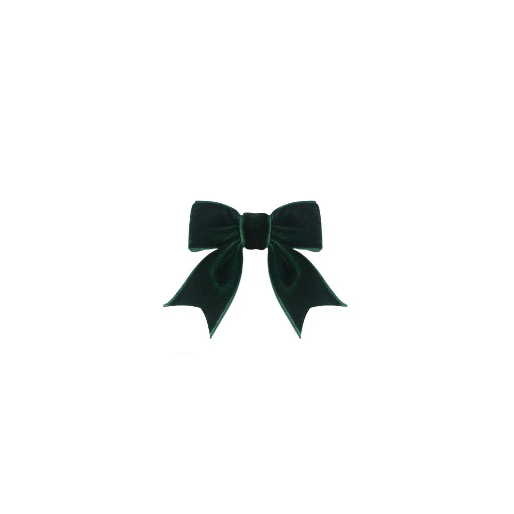 Vánoční červená a zelená sametová stuha mašle ručně vyráběná fraková střih vánoční stromek dárková krabička dekorace mašle