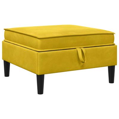 Yellow Velvet Storage Ottoman Sofa