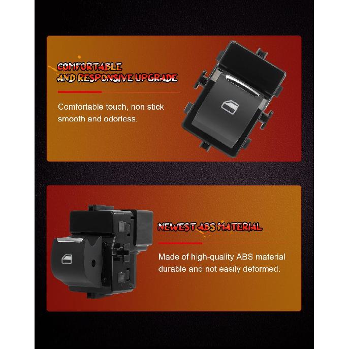 CCIYU Power Window Switch Front Right Passenger Side Fit for Ford Explorer 2011-2019 for Ford Taurus 2013-2019 Replaces BB5Z14529AB BB5Z14529AC