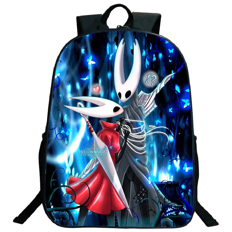 Hollow Knight Backpacks Hot Game Lightweight Laptop Teens School Bags Women Girls Capacity Cartoon Travel Mochilas