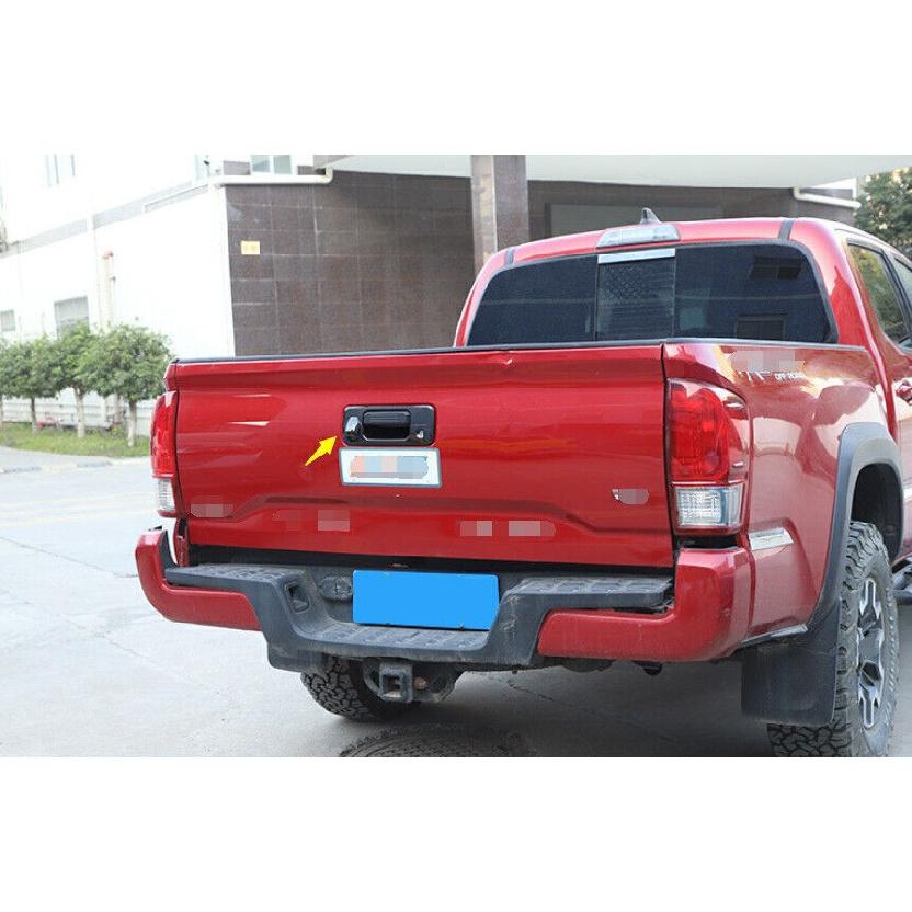 For Toyota Tacoma 2016-23 Carbon Fiber Rear Tailgate Rear Door Handle Bowl Cover