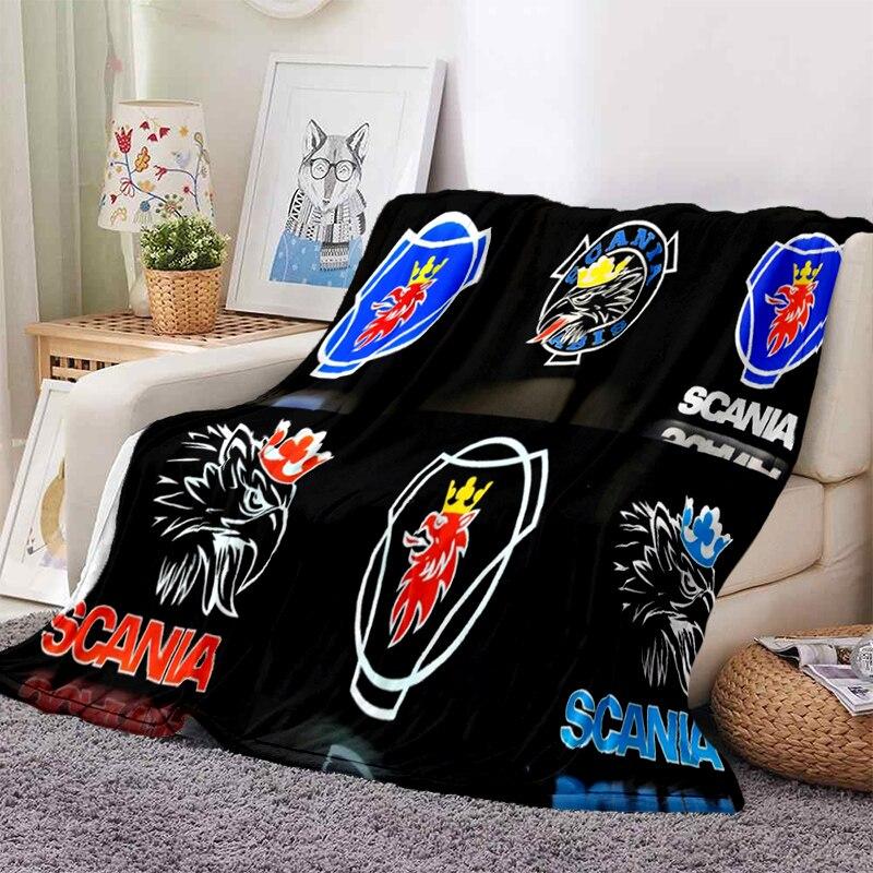 Couverture jetée 3D Camion Scania Polaire Chaude Confortable Douce pour Canapé Lit Coloris ثابت Anti-Statique Lavable en Machine