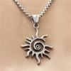 New European and American Titanium Steel Sun Necklace Men's Titanium Steel Jewelry