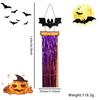 Halloween Eyecatching Wooden Sign With Rainy Tassels Featuring Bats Witches And Skeletons Decor For